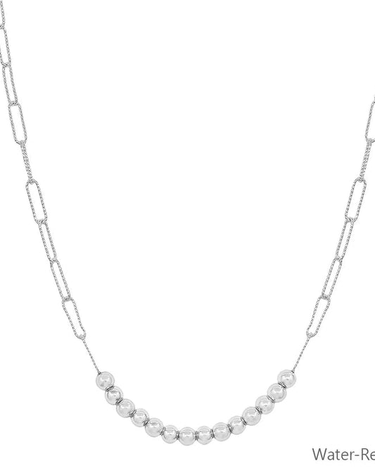 Silver Chain with Beaded Accents