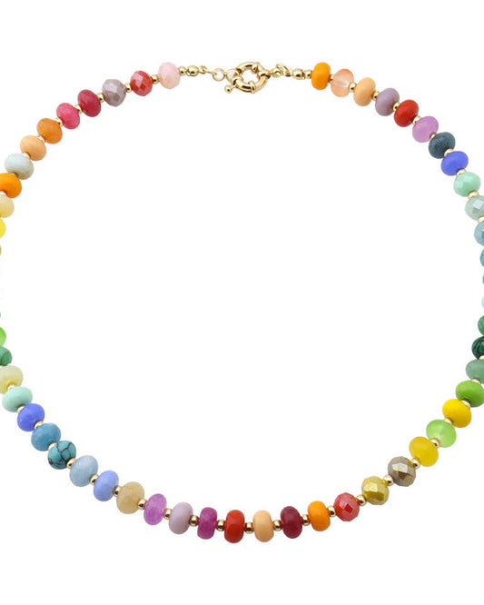 Bright Multi Crystal Beaded Necklace