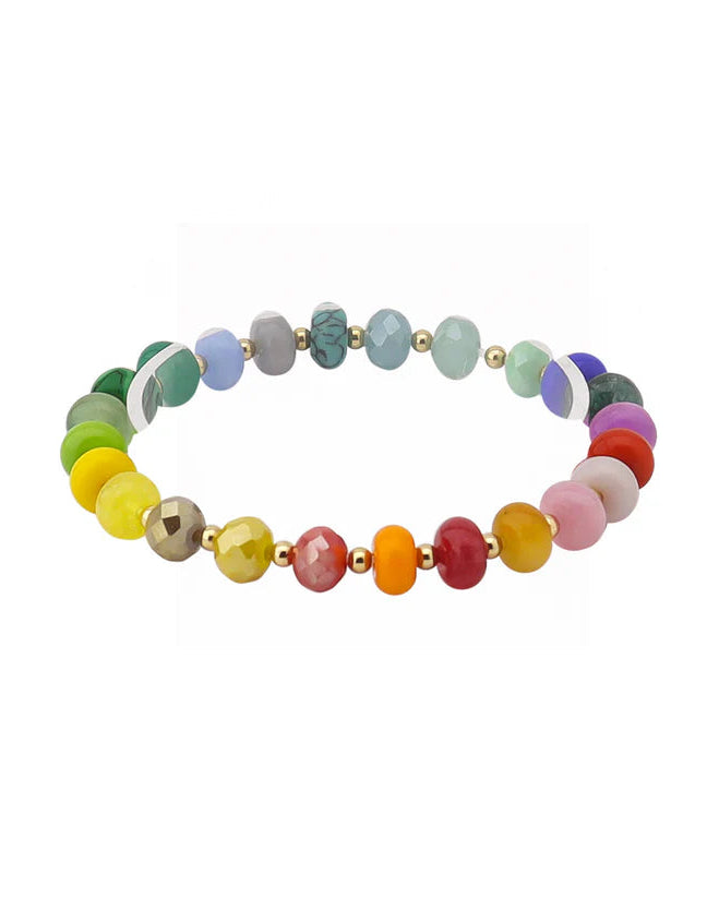Bright Multi Crystal Beaded Bracelet