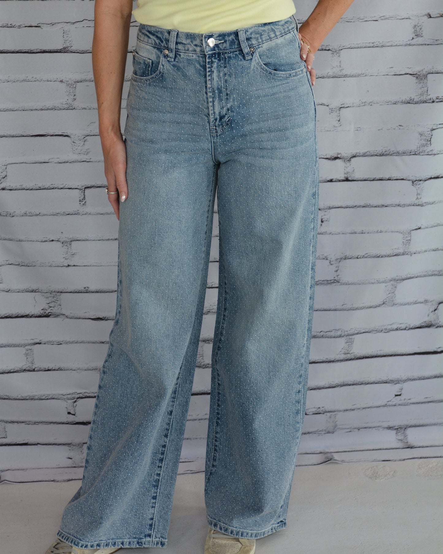 Gemma Micro Stud Wide Leg