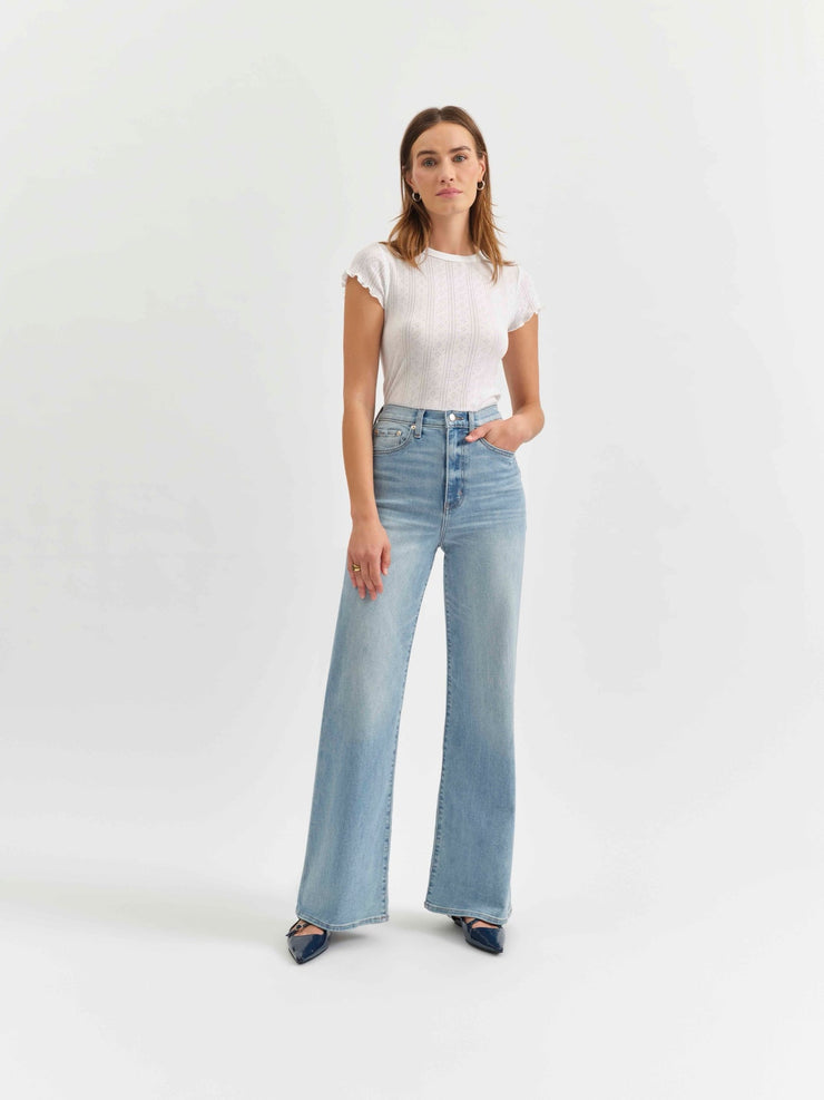 Far Out High Rise Wide Leg Blooming Vintage