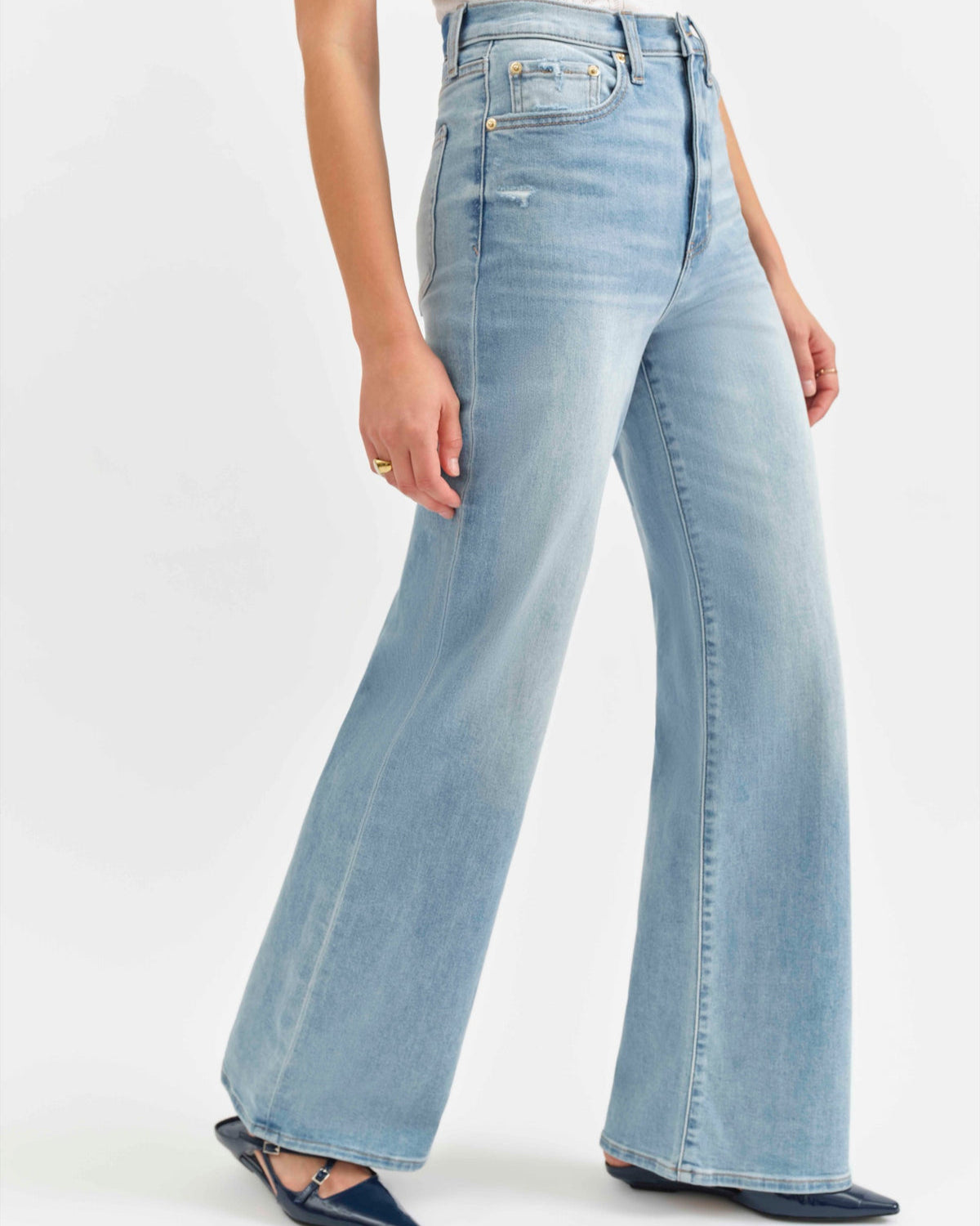 Far Out High Rise Wide Leg Blooming Vintage