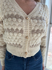 Bubble Effect Stripe Cardigan