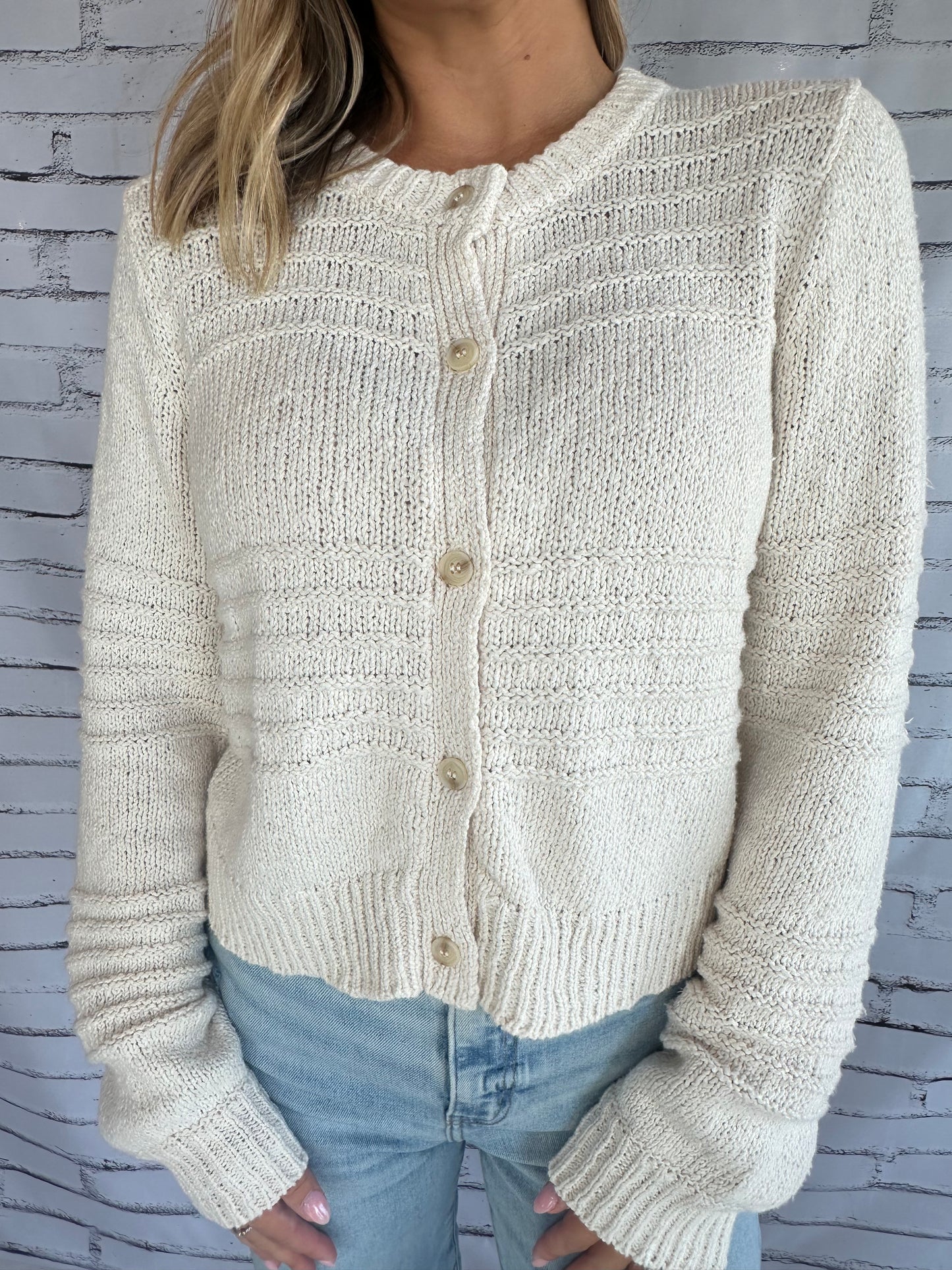 Between the Lines Cardigan Crystal