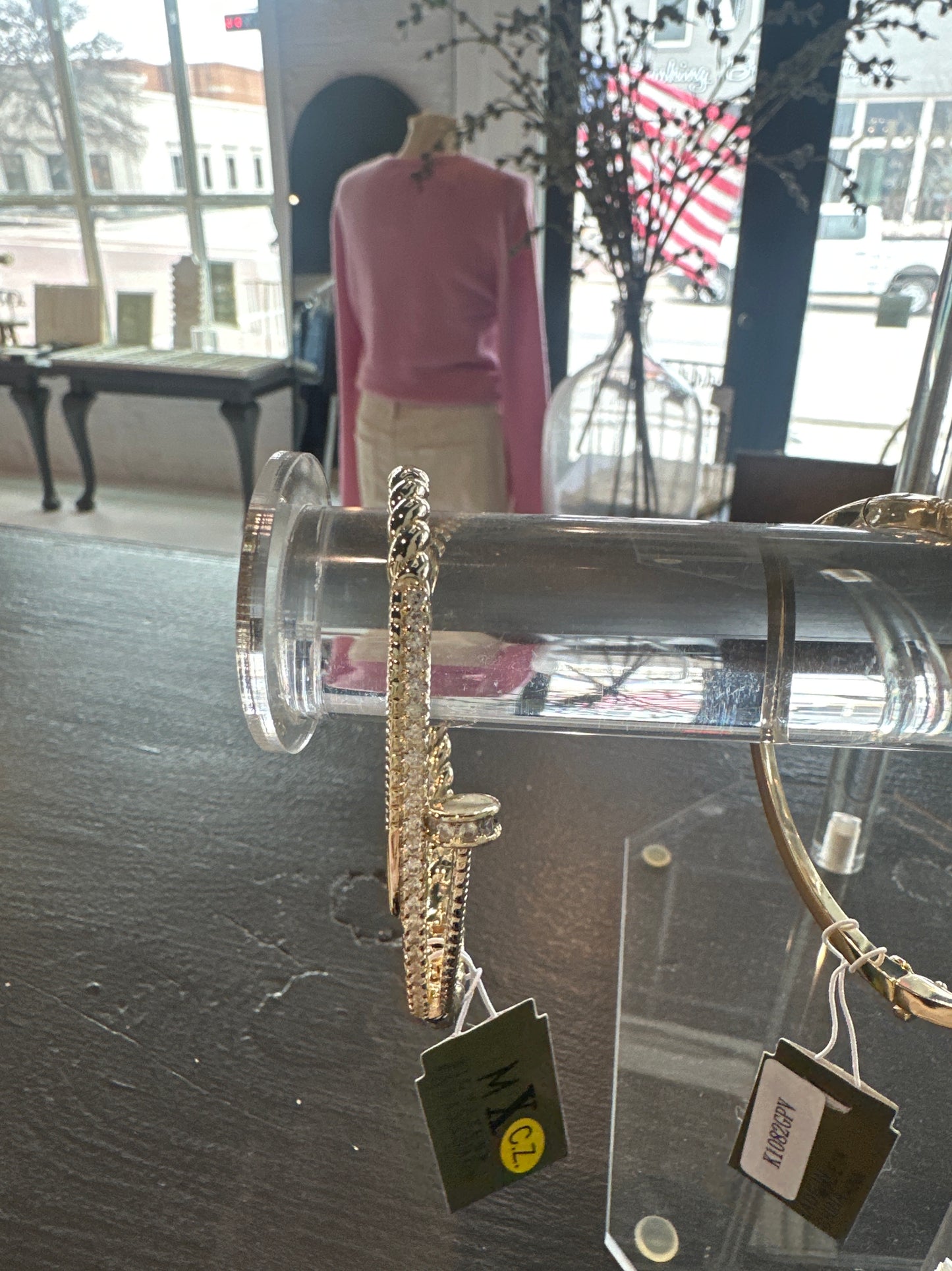 Gold Pave Nail Bracelet