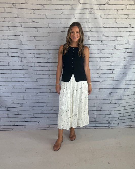 Letters Home Pleated Maxi Skirt