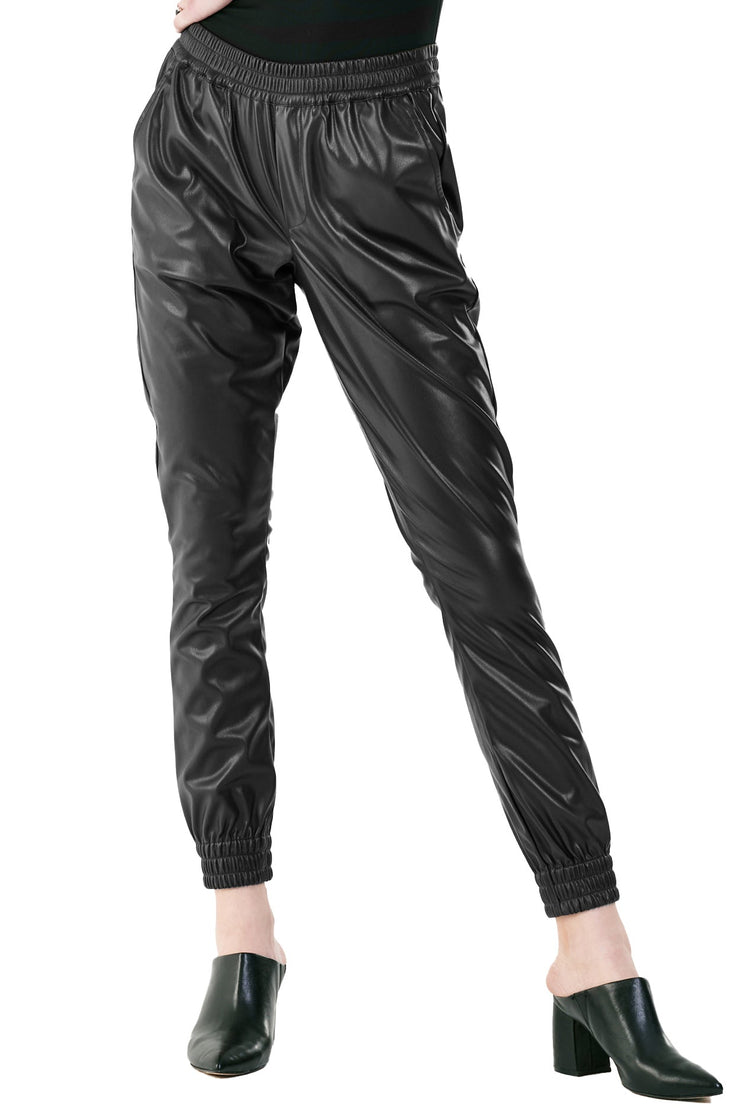 Jacey Faux Leather Super Highrise Jogger