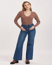 Fiona High Rise Jean- Violet Blue