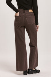 Fiona High Rise Straight Leg- Mocha Brown