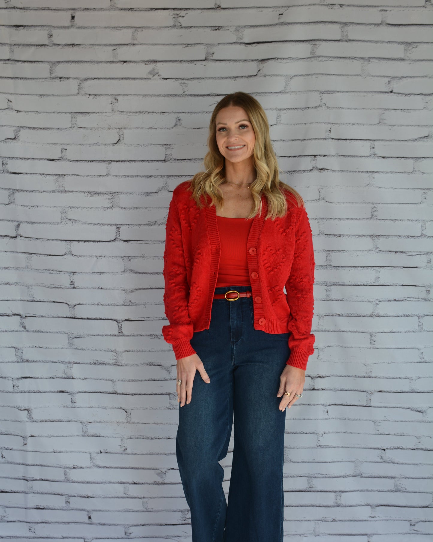 All Yours Cardigan Kiss Me Red