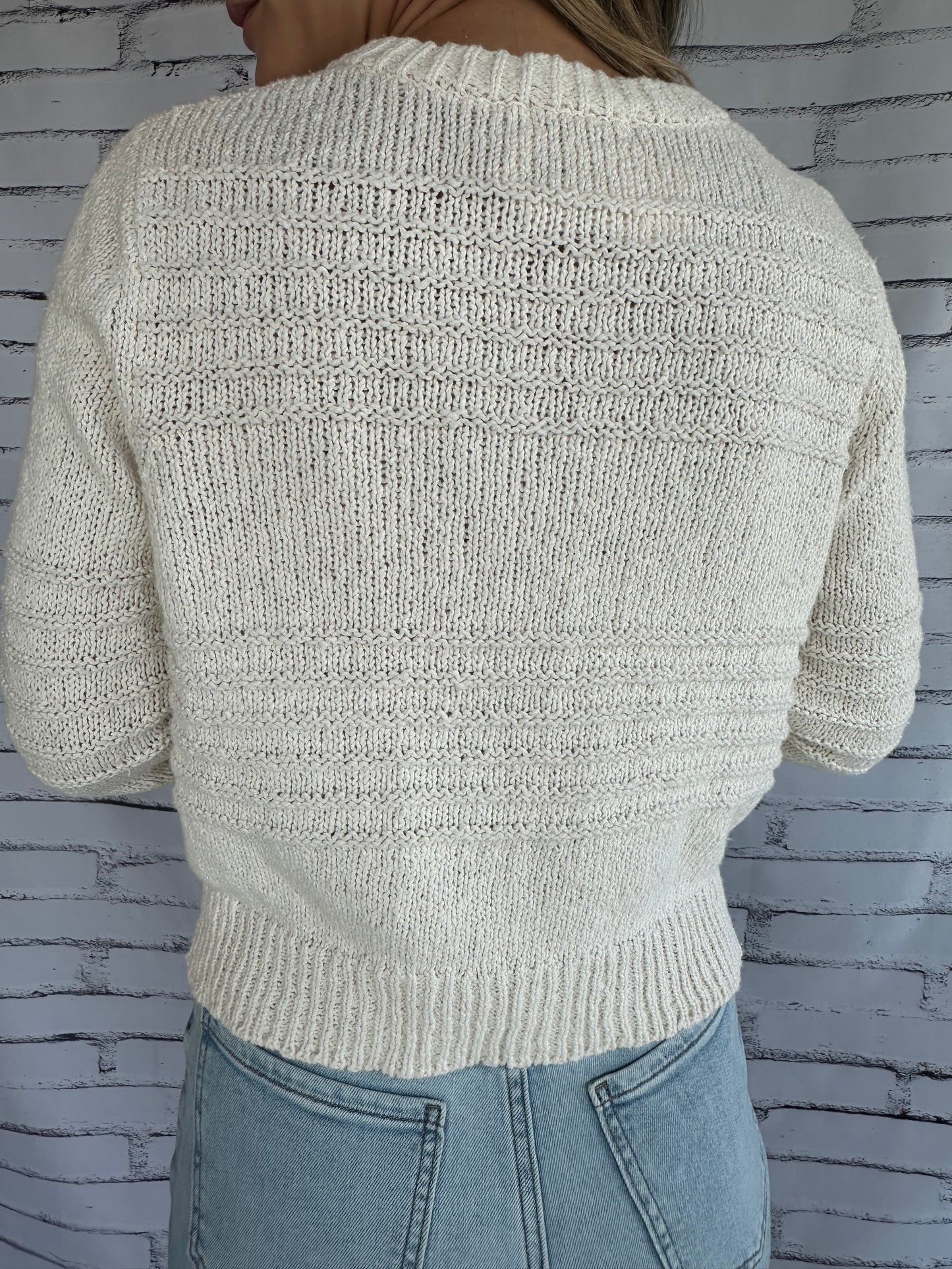 Between the Lines Cardigan Crystal