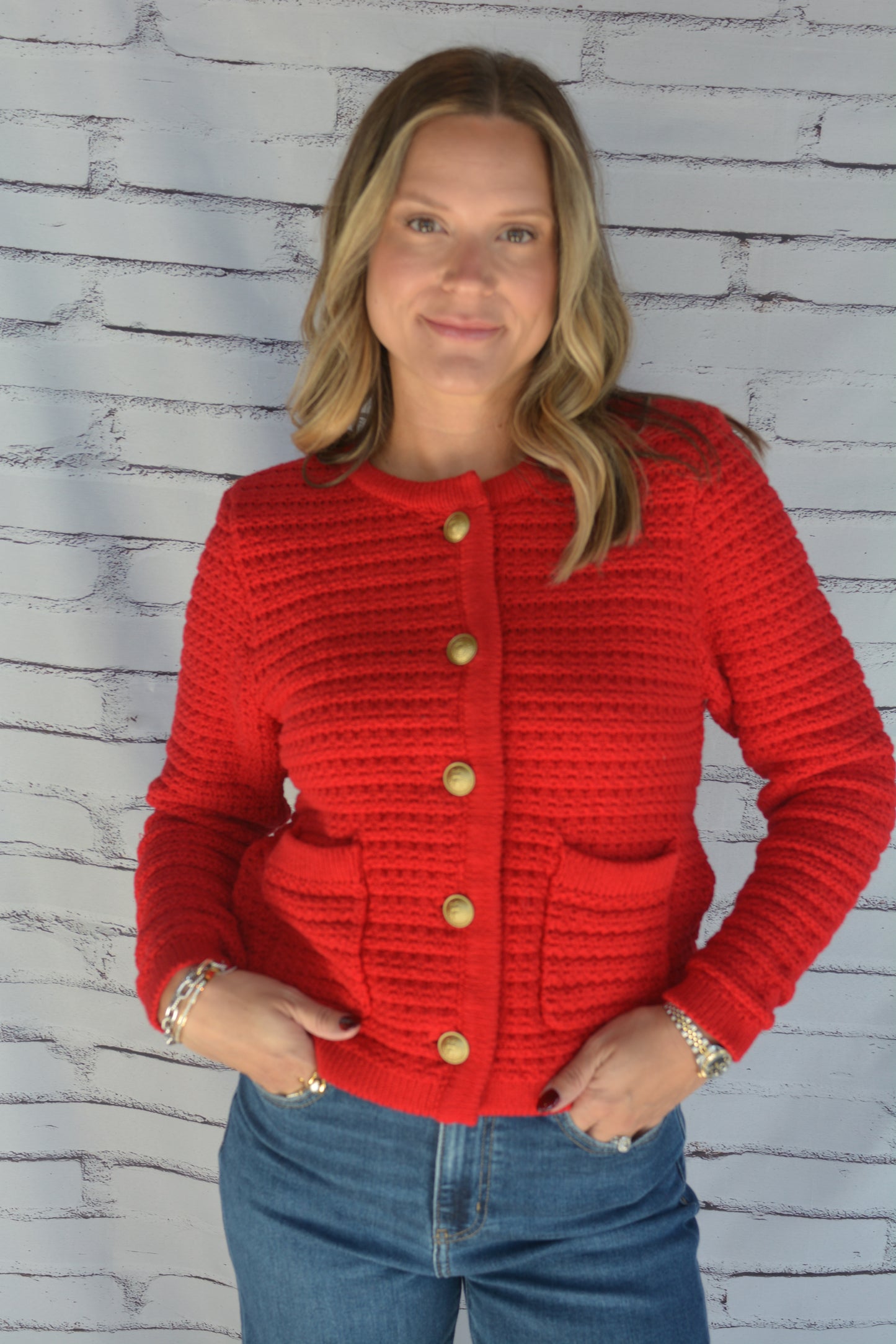 Cambria Cardigan Salsa