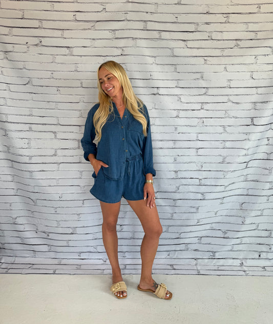 The Perfect Twill Short Twilight Blue