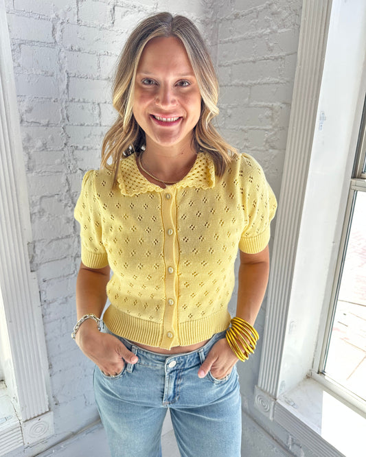 Alyssa Pointelle Top