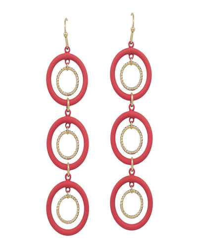 Red Gameday Earring