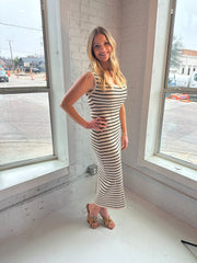 Gisele Stripe Midi Dress