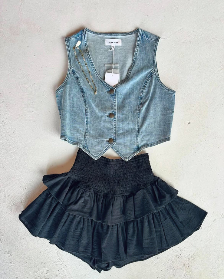 Tori Fitted Denim Vest