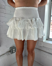 White Smocked Skirt
