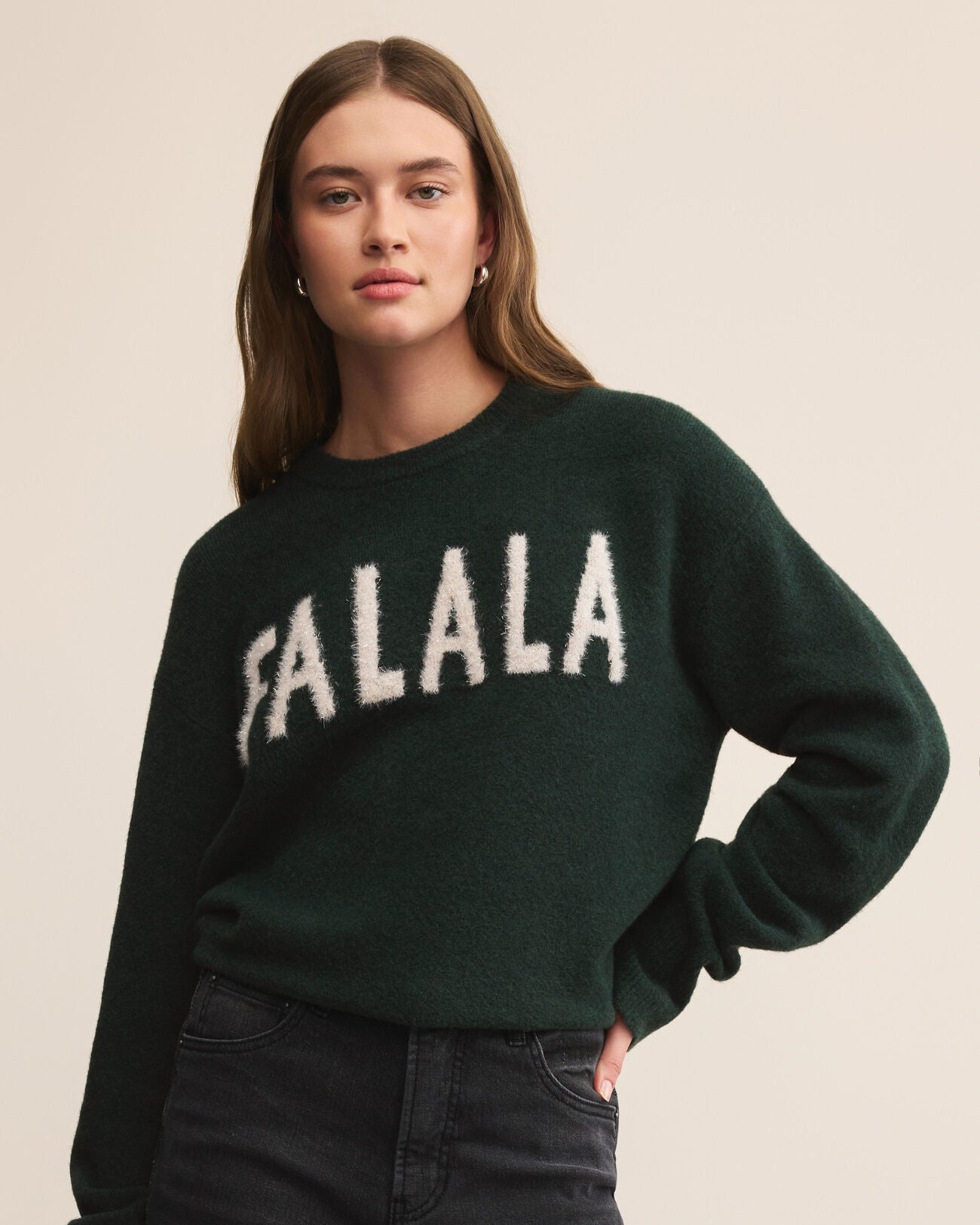 Holiday Cheer Sweater Garland Green