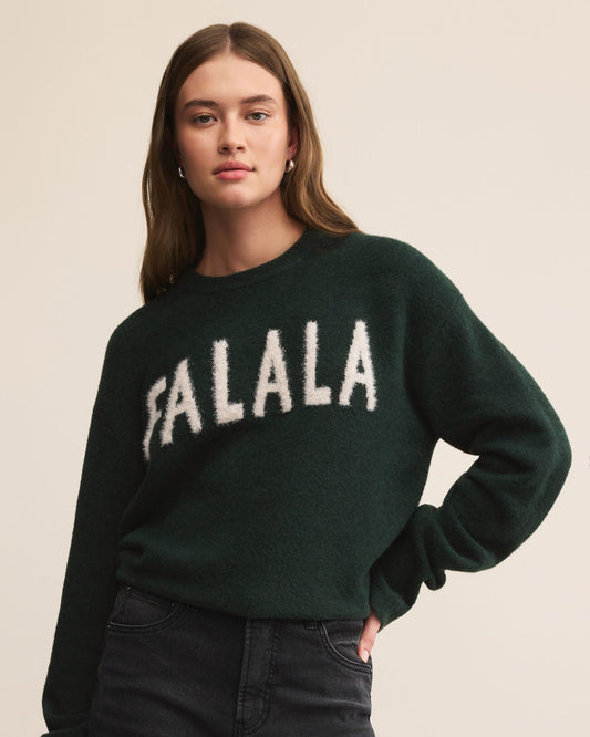 Holiday Cheer Sweater Garland Green