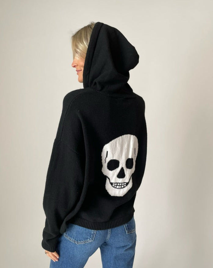 Skull Hoodie-Black