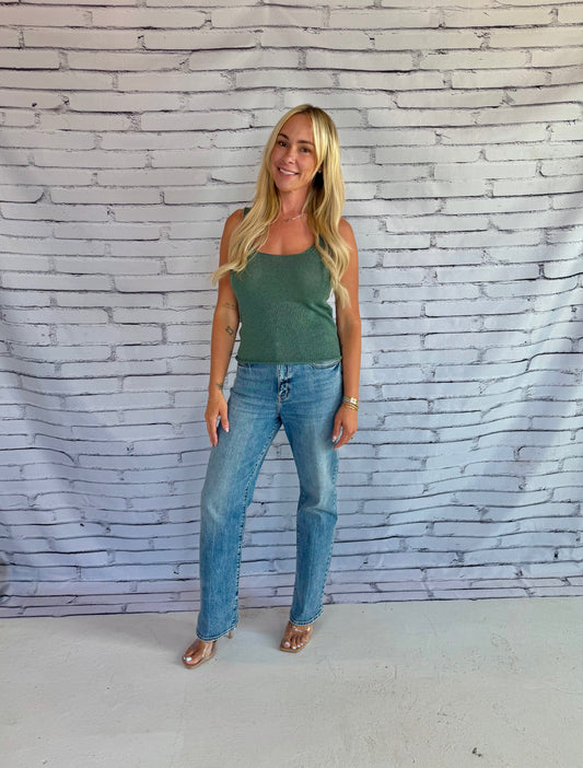 Perch Sweater Tank Everglade