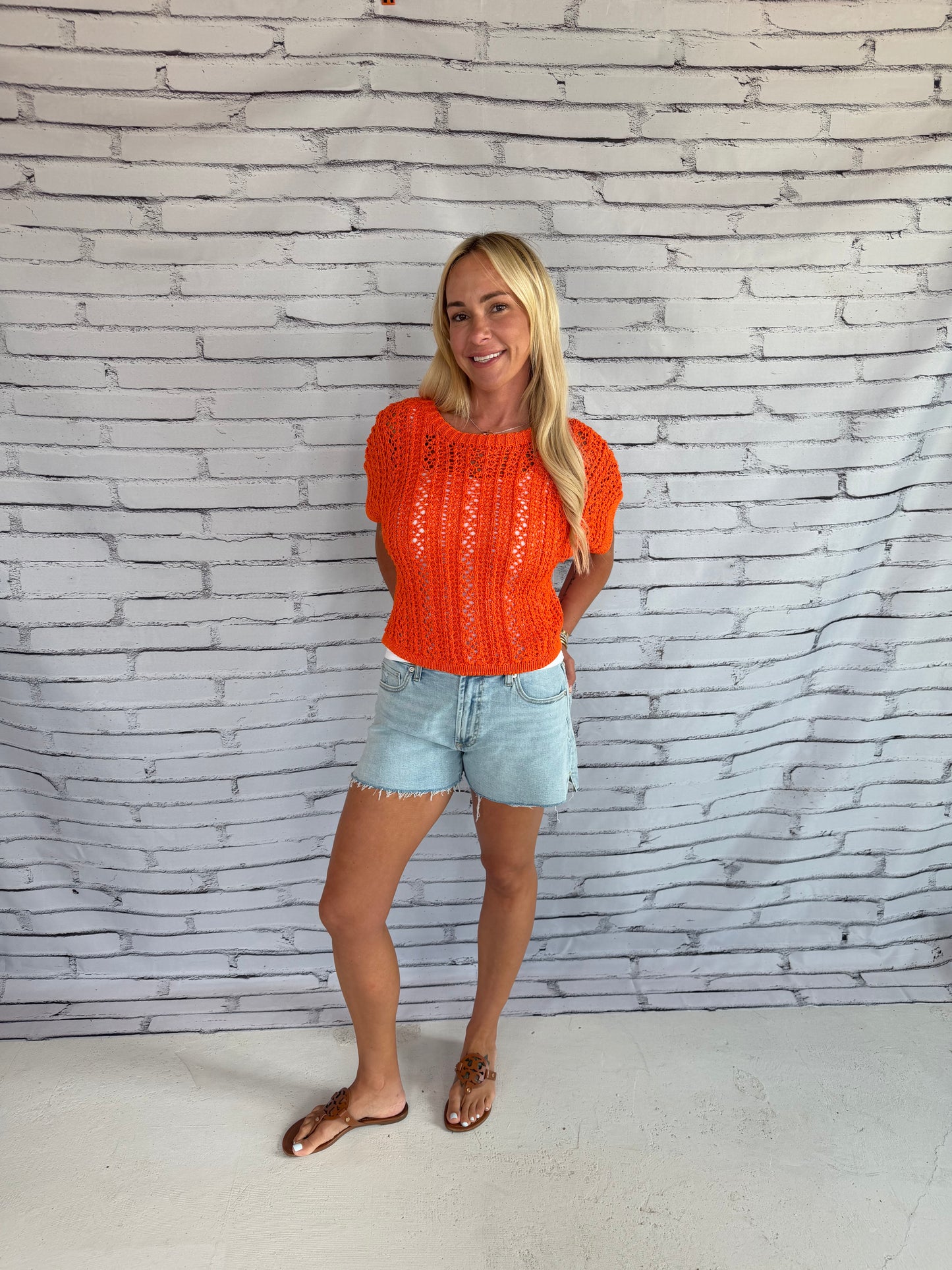 Ballast Crochet Top Tiger Lily