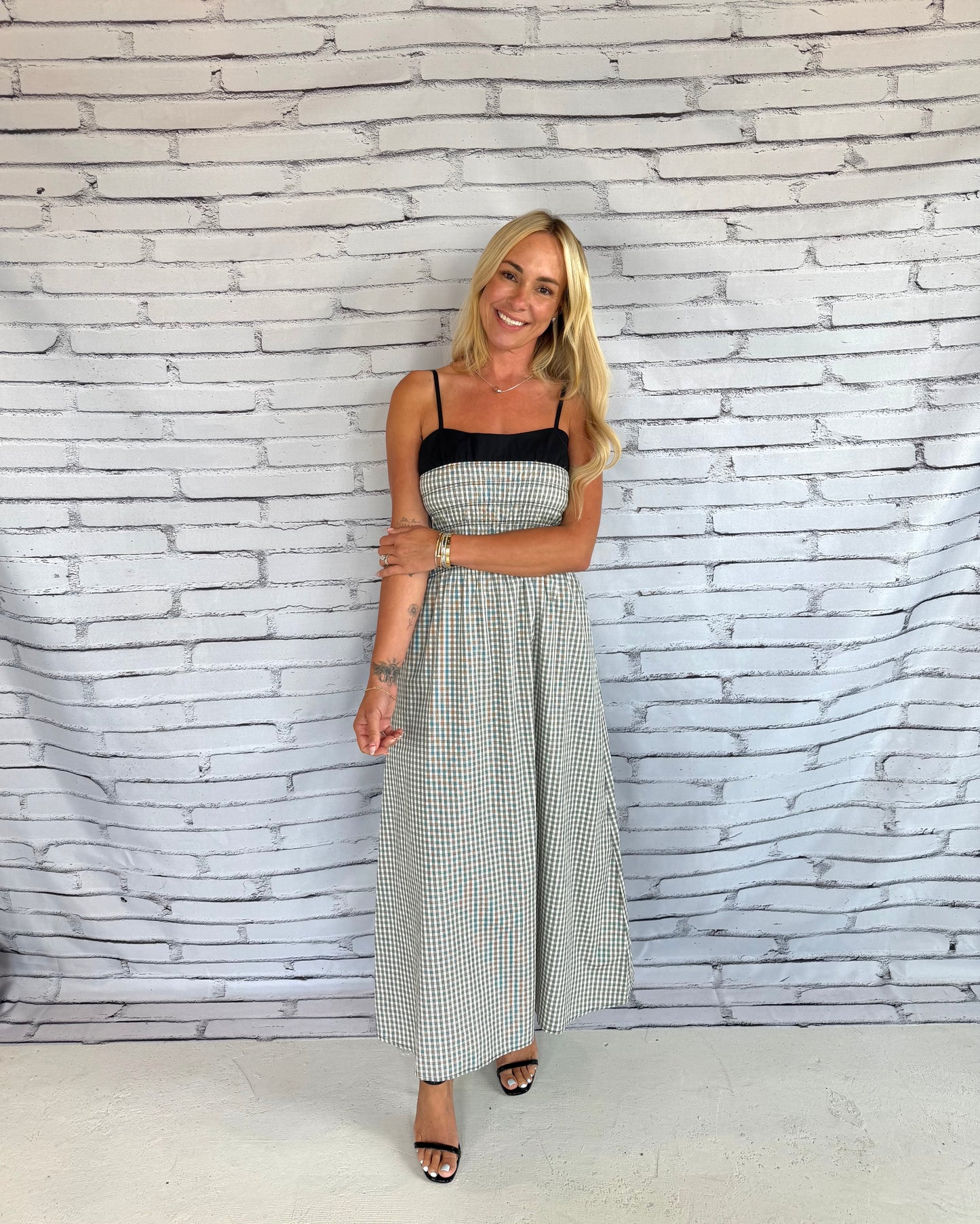 Gingham Breeze Maxi