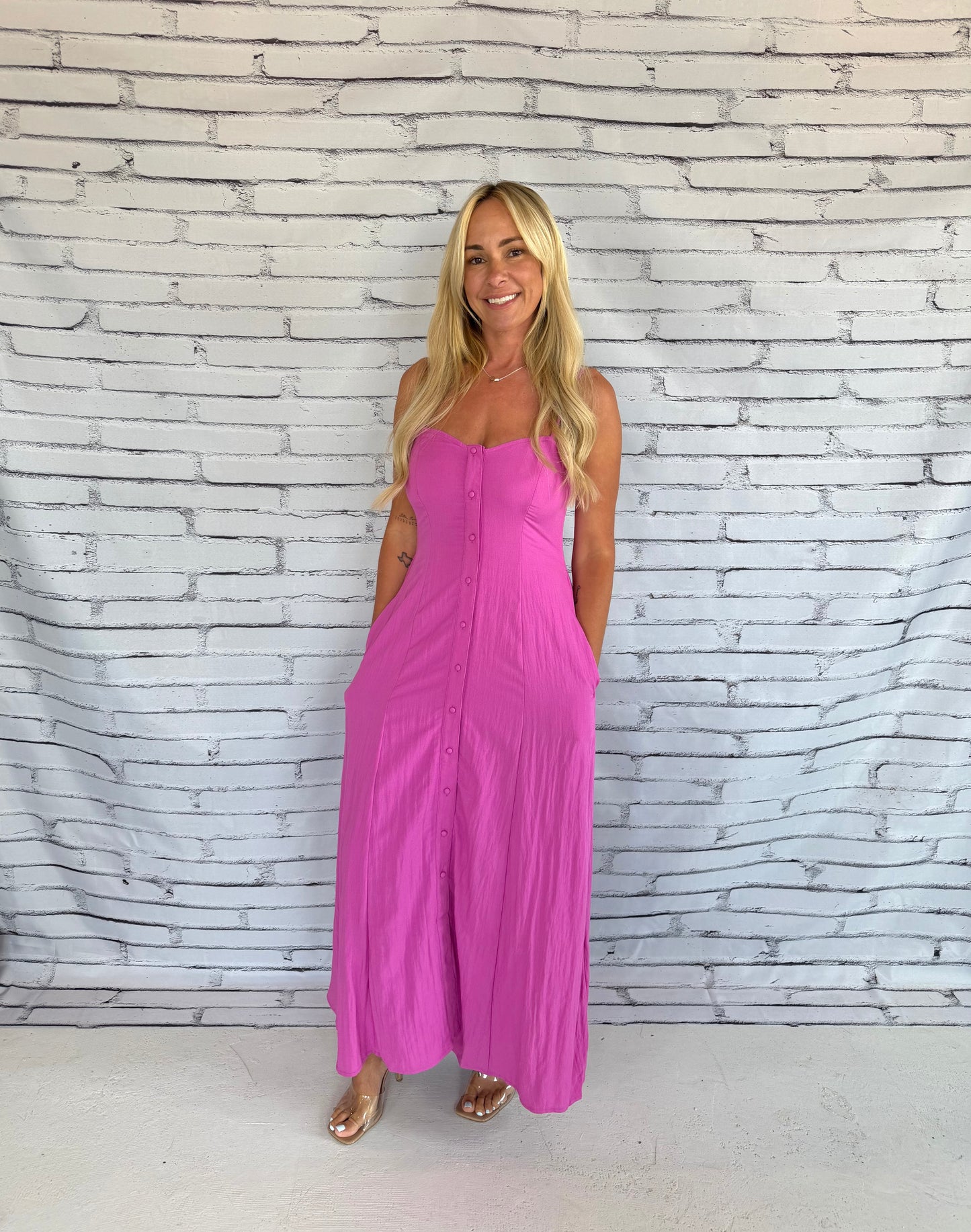 Angel Eyes Midi Dress Berry Blush