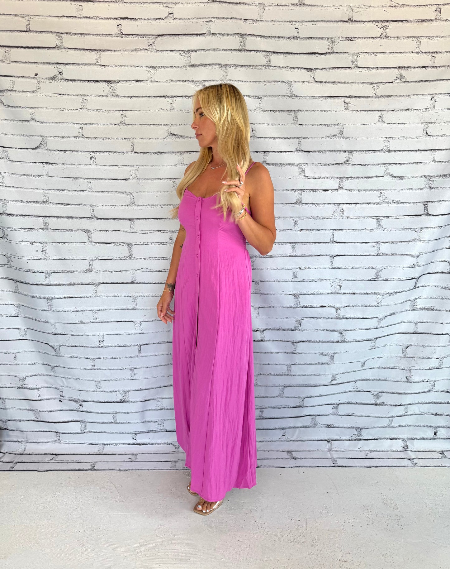 Angel Eyes Midi Dress Berry Blush