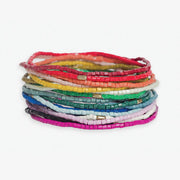 Chelsea 18 Strand Luxe Beaded Stretch Bracelet Set Multicolor