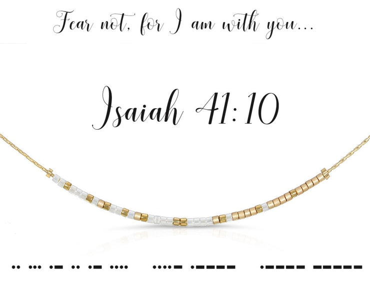 Isaiah 41:10 Morse Code Necklace