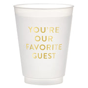 Gold Foil Frost Cup - Favorite Guest