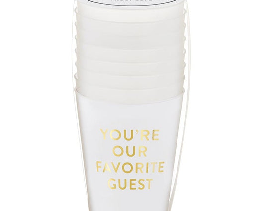 Gold Foil Frost Cup - Favorite Guest