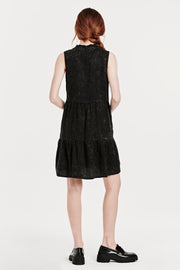 Helena Sleeveless Midi Dress- Black Mineral