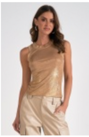 Gold Sleeveless Shirt