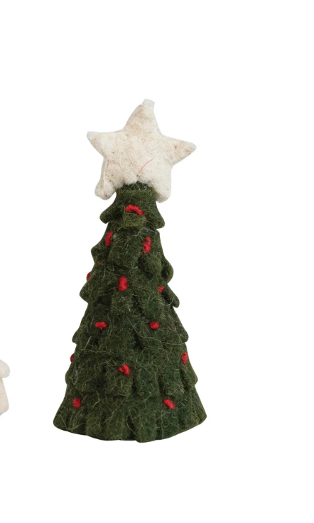 Wool Felt Tree Star Bottle Topper