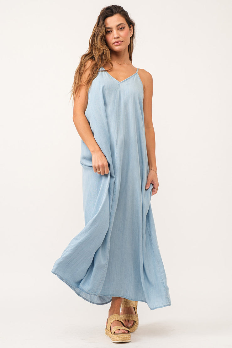 Dana Maxi Dress- Perfect Blue