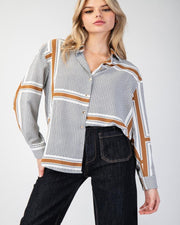 Button Front Long Sleeve