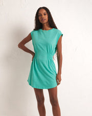 Rowan Textured Mini Dress- Cabana Green