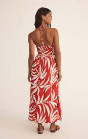 Elodi Palm Floral Midi Dress