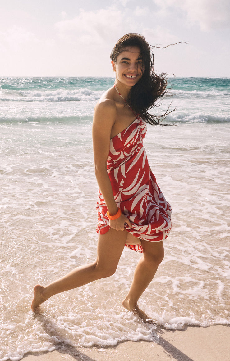 Elodi Palm Floral Midi Dress