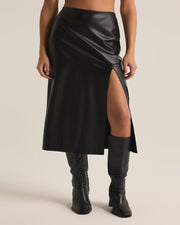 Metropolitan Leather Skirt