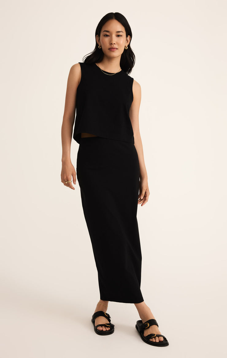 Gail Midi Skirt True Black