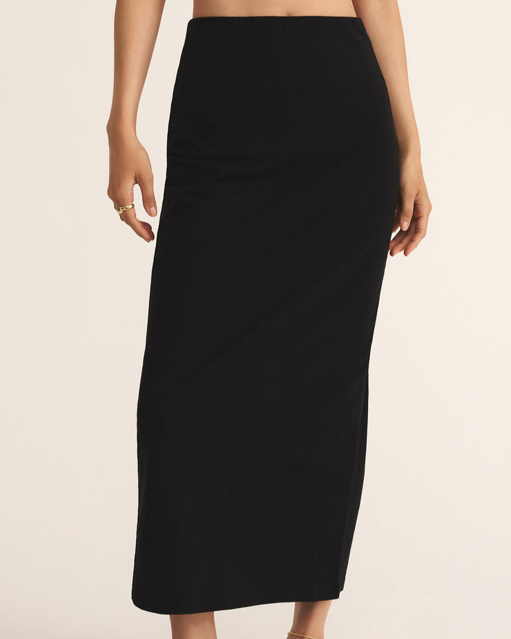 Gail Midi Skirt True Black