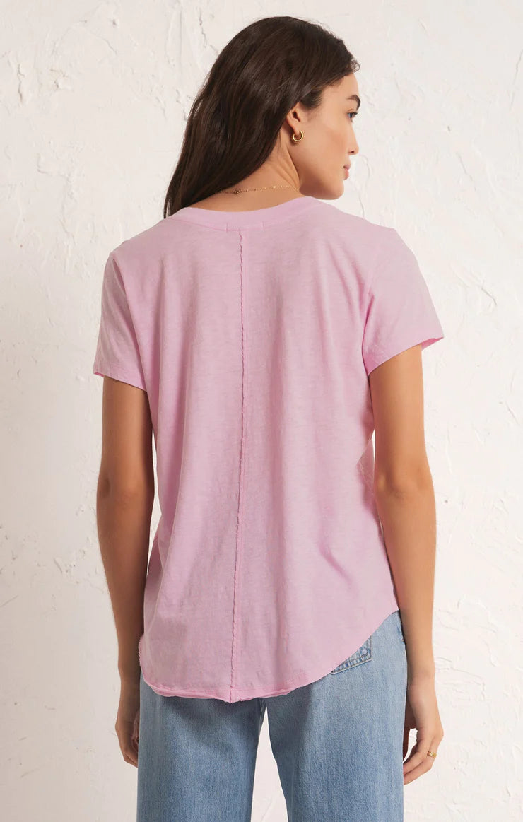 Asher V-neck Tee Hibiscus