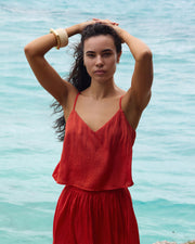 Fiore Crinkle Satin Tank