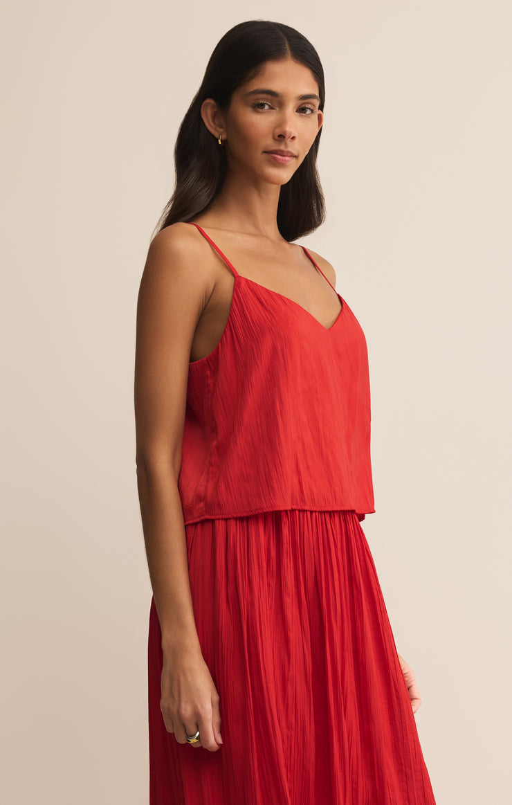 Fiore Crinkle Satin Tank