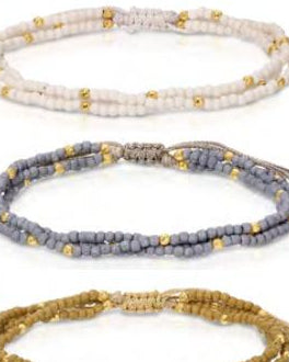 Seed Bead Bracelet Grey