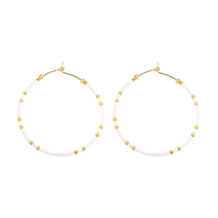 Miyuki Delica Hoop Earrings